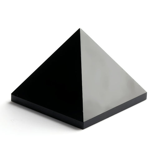 Crystal obsidian pyramids decoration